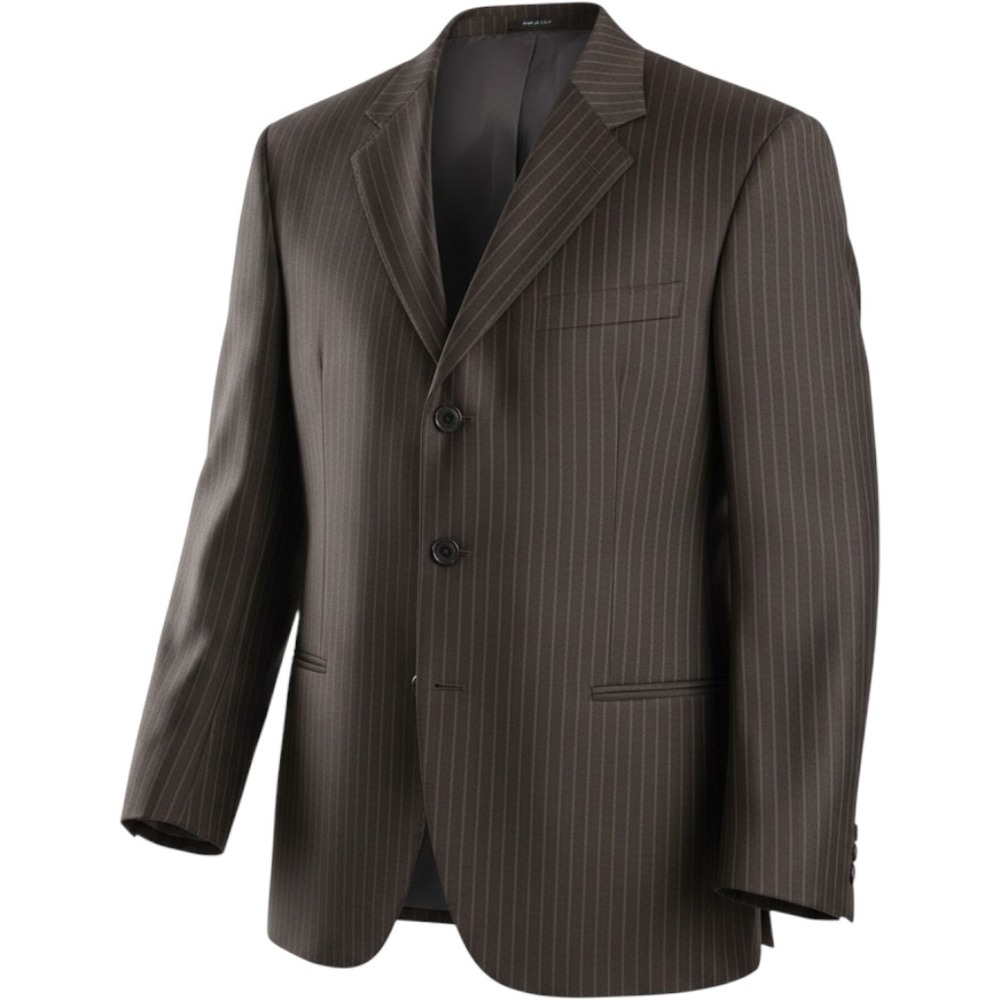 Armani Collezioni Black Pinstripe Wool Blazer Sport Coat Italy 46R Neiman Marcus